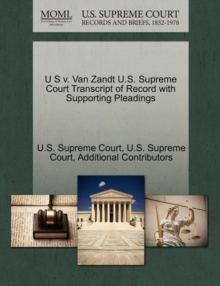 Image for U S V. Van Zandt U.S. Supreme Court Transcript of Record with Supporting Pleadings