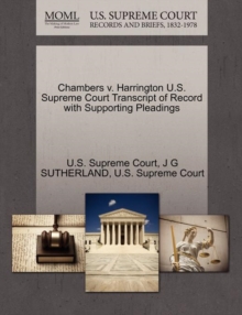 Image for Chambers V. Harrington U.S. Supreme Court Transcript of Record with Supporting Pleadings