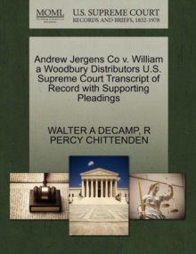 Image for Andrew Jergens Co V. William a Woodbury Distributors U.S. Supreme Court Transcript of Record with Supporting Pleadings