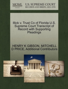 Image for Illick V. Trust Co of Florida U.S. Supreme Court Transcript of Record with Supporting Pleadings