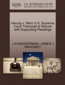 Image for Herzog V. Stern U.S. Supreme Court Transcript of Record with Supporting Pleadings