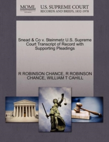 Image for Snead & Co V. Steinmetz U.S. Supreme Court Transcript of Record with Supporting Pleadings