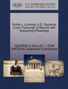 Image for Smith V. Lummus U.S. Supreme Court Transcript of Record with Supporting Pleadings