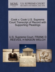 Image for Cook V. Cook U.S. Supreme Court Transcript of Record with Supporting Pleadings