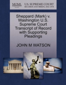 Image for Sheppard (Mark) V. Washington U.S. Supreme Court Transcript of Record with Supporting Pleadings