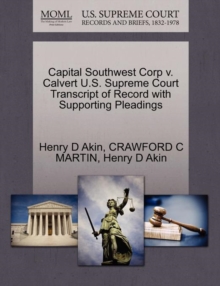 Image for Capital Southwest Corp V. Calvert U.S. Supreme Court Transcript of Record with Supporting Pleadings