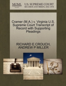 Image for Cramer (M.A.) V. Virginia U.S. Supreme Court Transcript of Record with Supporting Pleadings