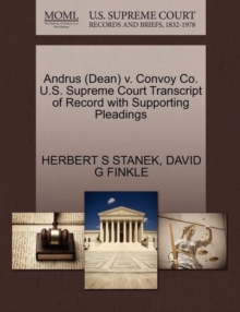 Image for Andrus (Dean) V. Convoy Co. U.S. Supreme Court Transcript of Record with Supporting Pleadings
