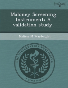 Image for Maloney Screening Instrument: A Validation Study