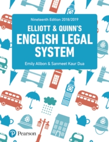 Image for Elliott & Quinn's English legal system