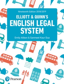 Image for Elliott & Quinn's English legal system.
