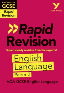 Image for York Notes for AQA GCSE Rapid Revision: AQA English Language Paper 2 catch up, revise and be ready for and 2023 and 2024 exams and assessments