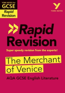 Image for York Notes for AQA GCSE Rapid Revision: The Merchant of Venice catch up, revise and be ready for and 2023 and 2024 exams and assessments