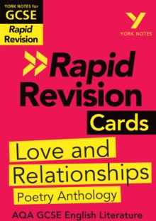 Image for York Notes for AQA GCSE (9-1) Rapid Revision Cards: Love and Relationships AQA Poetry Anthology