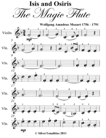 Image for Isis and Osiris the Magic Flute Easy Violin Sheet Music