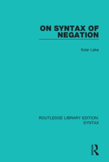 Image for On syntax of negation