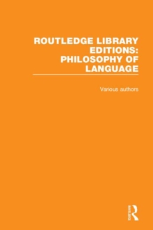 Image for Routledge Library Editions: Philosophy of Language