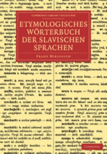 Image for Etymologisches Worterbuch der slavischen Sprachen