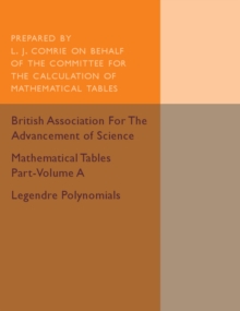 Image for Mathematical tables.Part-volume A,: Legendre polynomials