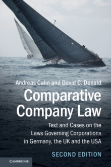 Image for Comparative company law: text and cases on the laws governing corporations in Germany, the UK and the USA
