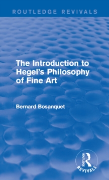 Image for The introduction to Hegel's Philosophy of fine art