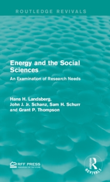 Image for Energy and the social sciences: an examination of research needs