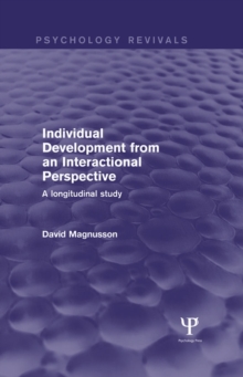 Image for Individual development from an interactional perspective: a longitudinal study