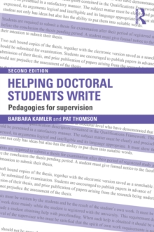 Image for Helping doctoral students write: strategies for supervision