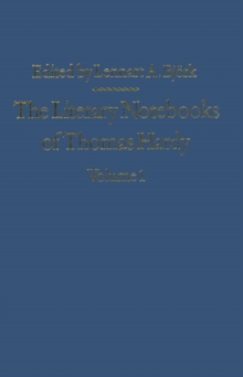 Image for Literary Notebooks of Thomas Hardy: Volume 1