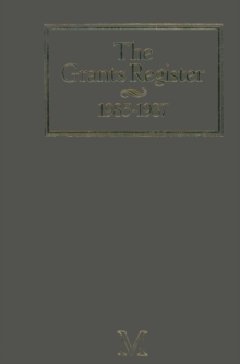 Image for Grants Register 1985-1987
