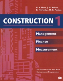 Image for Construction 1: Management Finance Measurement