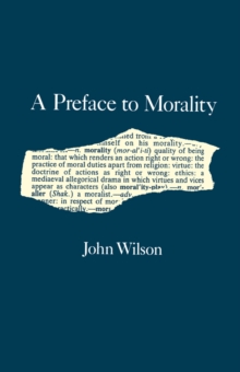 Image for A Preface to Morality