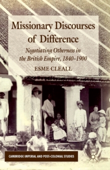 Image for Missionary Discourses of Difference