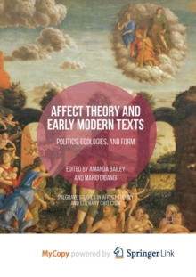 Image for Affect Theory and Early Modern Texts