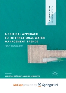 Image for A Critical Approach to International Water Management Trends
