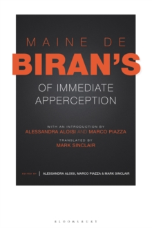 Image for Maine de Biran's 'Of Immediate Apperception'