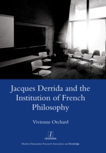 Image for Jacques Derrida and the institution of French philosophy