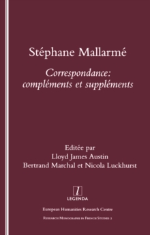 Image for Stephane Mallarme: Correspondence - Complements Et Supplements