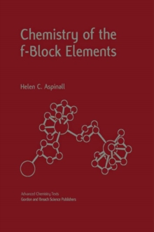 Image for Chemistry of the f-block elements