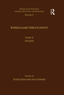 Image for Kierkegaard bibliography: English.