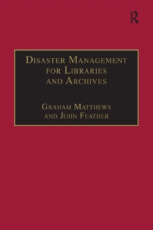 Image for Disaster management for libraries and archives