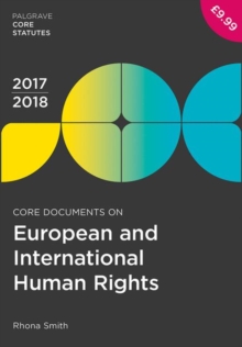 Image for Core documents on European and international human rights, 2017-18