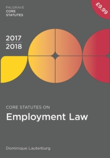 Image for Core statutes on employment law 2017-18