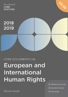 Image for Core documents on European and international human rights, 2018-19