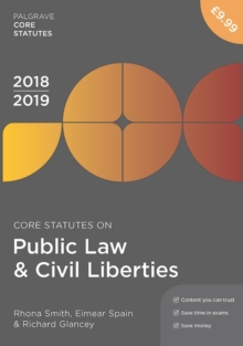 Image for Core statutes on public law & civil liberties 2018-19