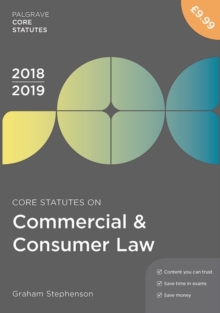 Image for Core statutes on commercial & consumer law 2018-19