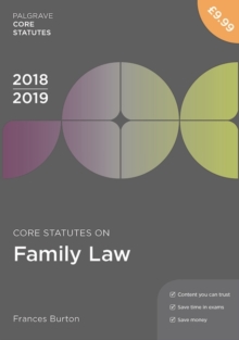 Image for Core statutes on family law 2018-19