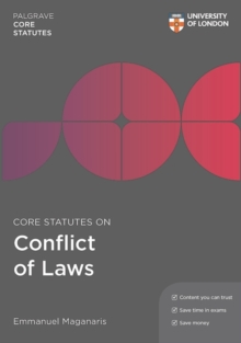 Image for CORE STATUTES ON CONFLICT OF LAWS