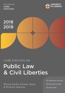 Image for Core Statutes on Public Law & Civil Liberties 2018-19