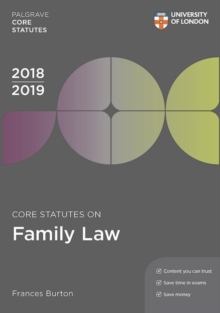 Image for Core Statutes on Family Law 2018-19